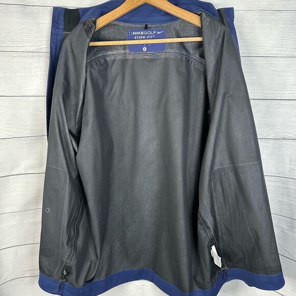 Nike Golf Mens Large STORM-FIT ELITE WATERPROOF FULL ZIP NAVY JACKET 416272-440 - Picture 8 of 12